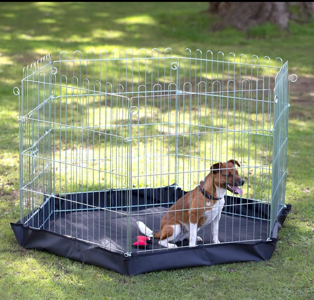 Henry Wag 6 Sided Pet Pen with Base - Metal