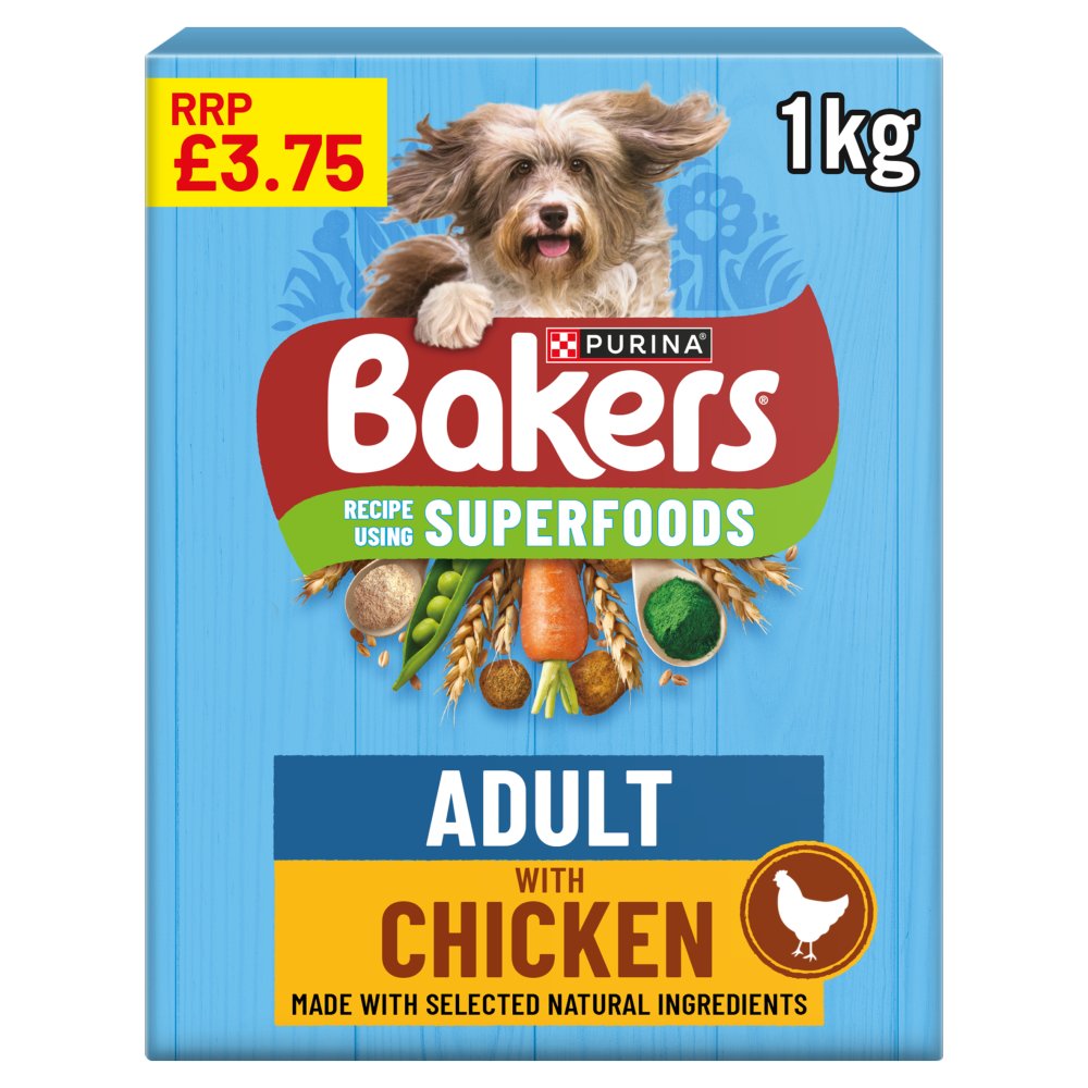 Bakers Superfoods Chicken & Veg Dry Dog Food 1kg